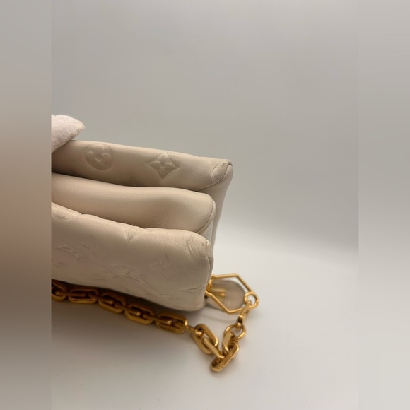 Louis Vuitton Coussin PM Cream Monogram Empreinte Gold Chain Strap - Picture 12 of 16